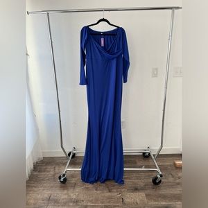 Blue maternity maxi dress NWT